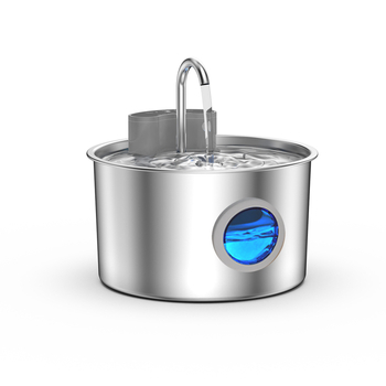 Δοχείο πόσιμου νερού από ανοξείδωτο ατσάλι για κατοικίδια, στρογγυλό, IR αισθητήρας, χωρητικότητα 3,2 L, αποσπώμενο για γάτες και σκύλους