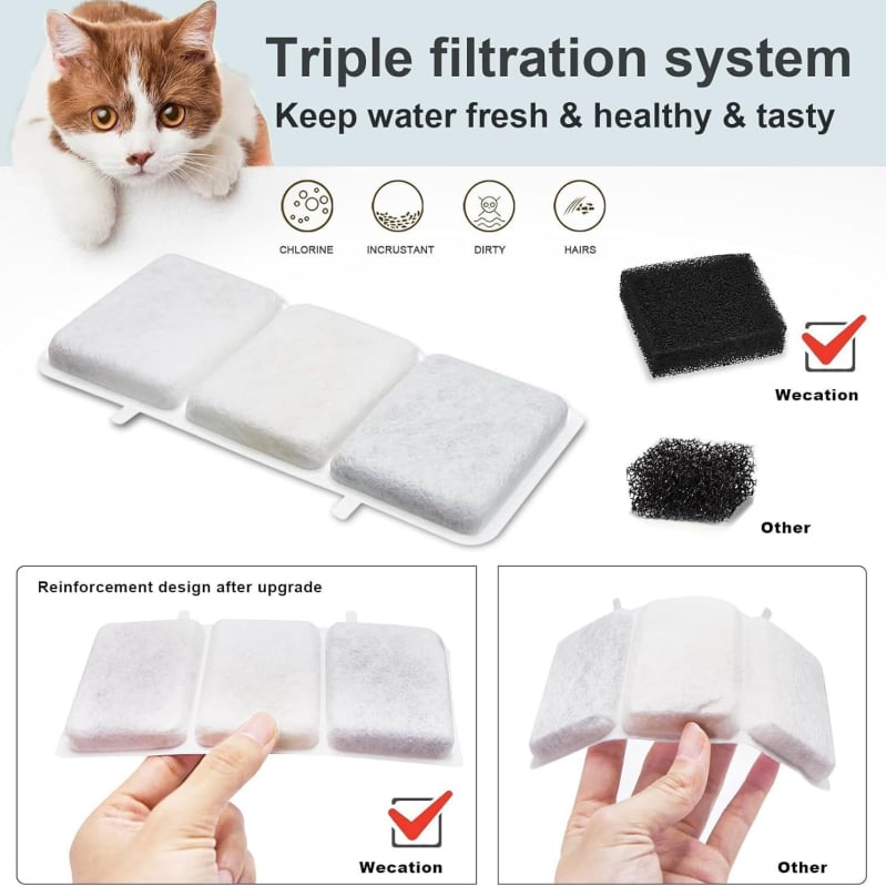 Φίλτρο για διανομέα πόσιμου νερού κατοικίδιων LC025, για γάτες και σκύλους, 52 g, μονή συσκευασία, με υποστήριξη εφαρμογής