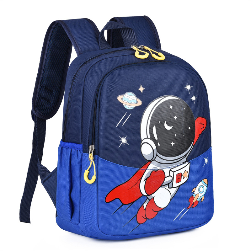 Ruksak za vrtić s karikaturnim dizajnom astronauta, lagan, Oxford materijal, prozračan, podstava od poliestera