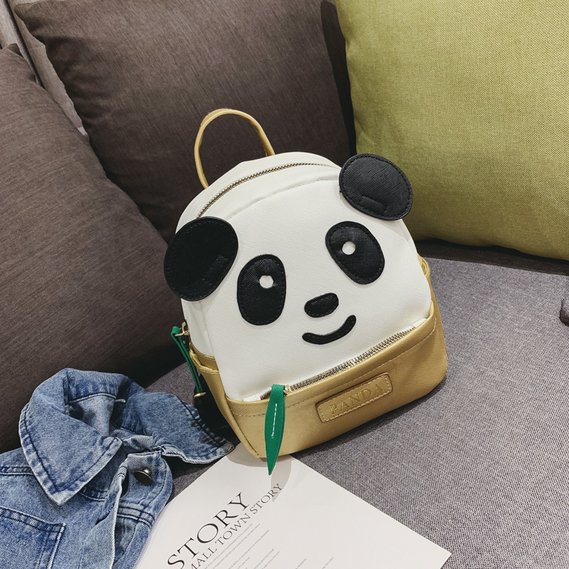 Dječji ruksak Panda od PU, unisex, podstava od poliestera, smanjuje opterećenje, moderan dizajn