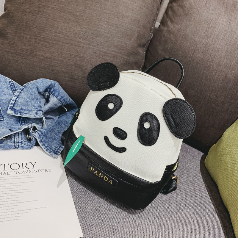 Dječji ruksak Panda od PU, unisex, podstava od poliestera, smanjuje opterećenje, moderan dizajn