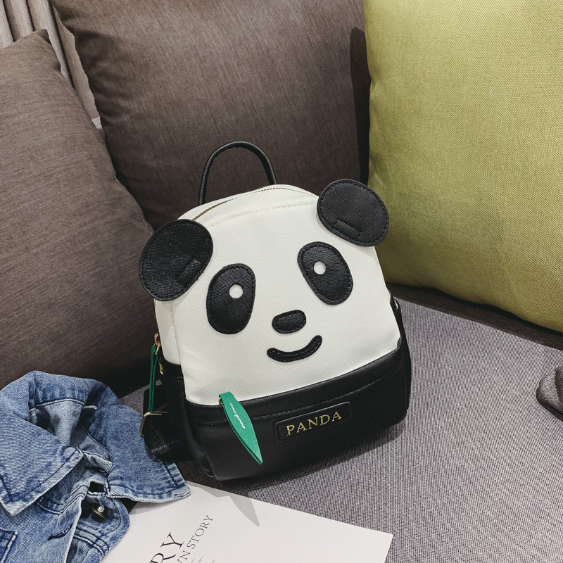 Dječji ruksak Panda od PU, unisex, podstava od poliestera, smanjuje opterećenje, moderan dizajn