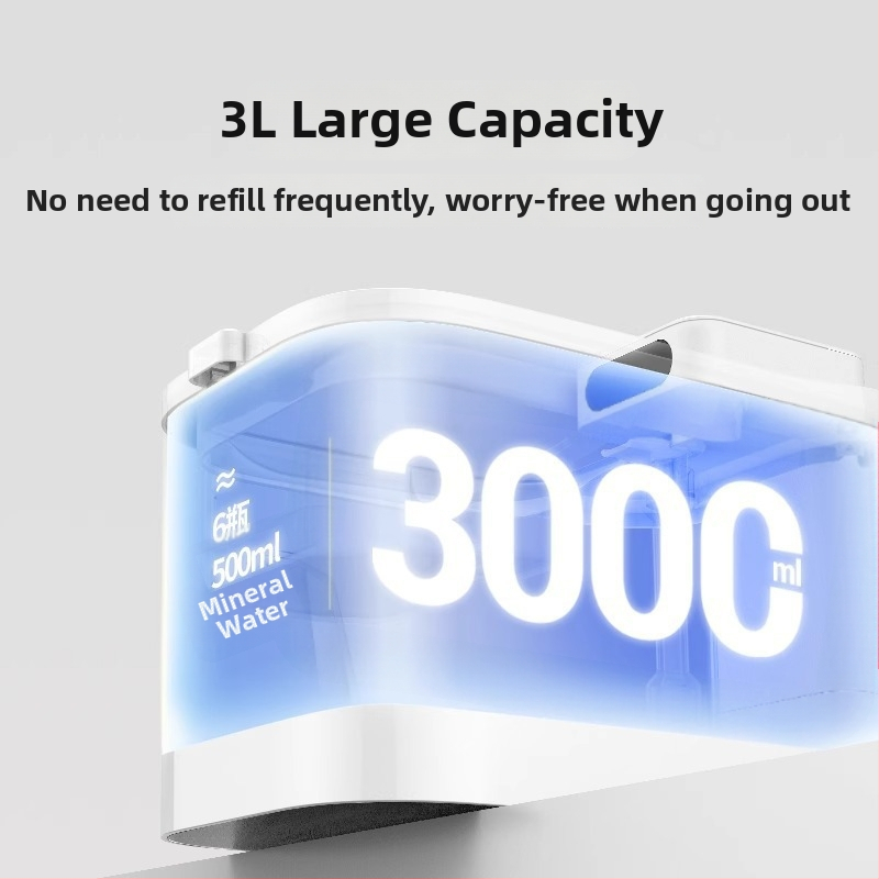 Max ασύρματος διανομέας νερού για κατοικίδια με UVC καθαρισμό, ενσωματωμένη μπαταρία λιθίου, έλεγχος μέσω εφαρμογής, αποσπώμενος σχεδιασμός, κατάλληλο για γάτες και σκύλους