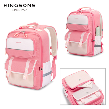 Kingsons Ultra-lagana školska torba s zaštitom kralježnice i jastučićima na ramenskim trakama, unisex, za 3. i 4. razred, cartoon stil