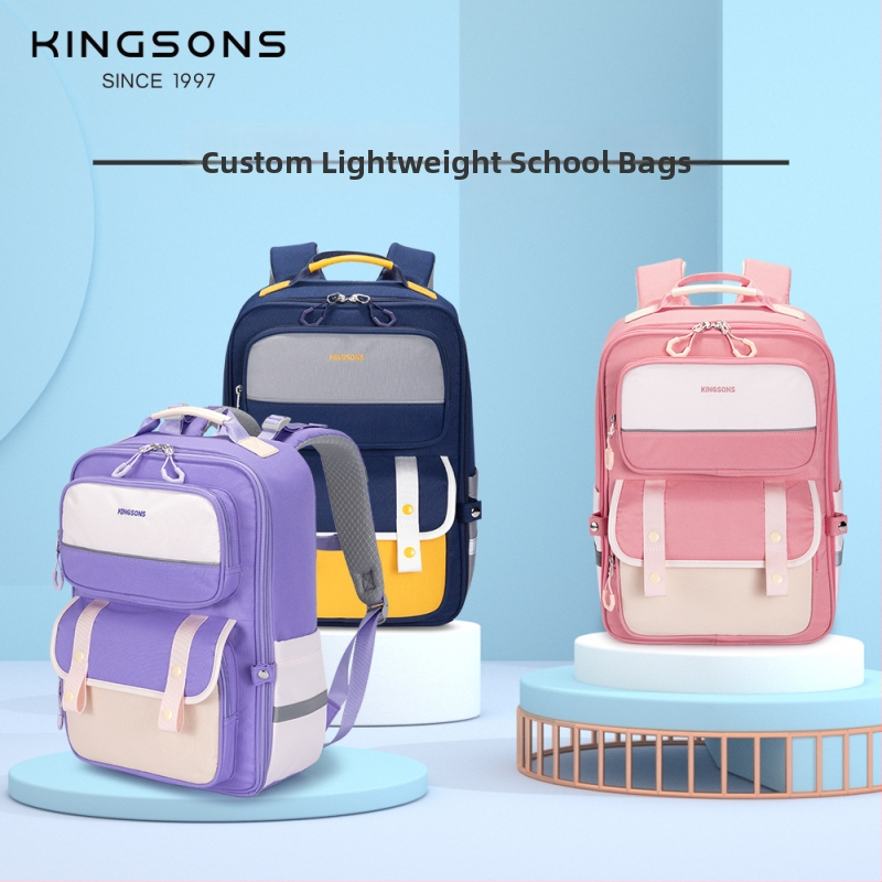Kingsons Ultra-lagana školska torba s zaštitom kralježnice i jastučićima na ramenskim trakama, unisex, za 3. i 4. razred, cartoon stil
