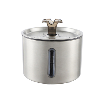 Δοχείο νερού για κατοικίδια, 304 ανοξείδωτο ατσάλι, κυκλικό διαφανές παράθυρο, αποσπώμενο, αυτόματη παροχή νερού