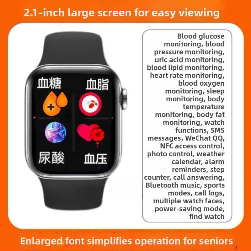 Smartwatch S10: meranie srdcového tepu, meranie krvného tlaku, meranie telesnej teploty, meranie kyslíka v krvi, sledovanie spánku