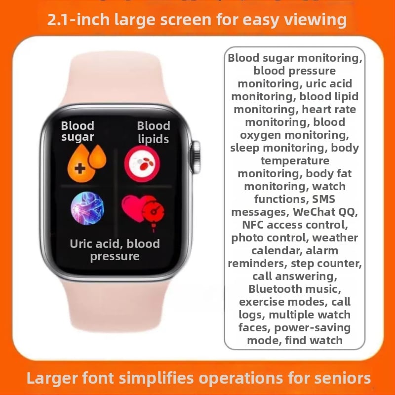 Smartwatch S10: meranie srdcového tepu, meranie krvného tlaku, meranie telesnej teploty, meranie kyslíka v krvi, sledovanie spánku