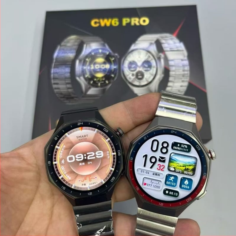 CW GT6 Smartwatch cu apeluri Bluetooth, monitorizare ritm cardiac, tensiune arterială, saturație de oxigen în sânge și monitorizare a somnului