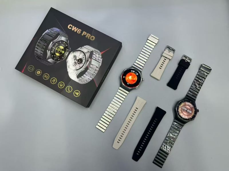 CW GT6 Smartwatch cu apeluri Bluetooth, monitorizare ritm cardiac, tensiune arterială, saturație de oxigen în sânge și monitorizare a somnului