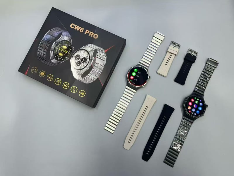 CW GT6 Smartwatch cu apeluri Bluetooth, monitorizare ritm cardiac, tensiune arterială, saturație de oxigen în sânge și monitorizare a somnului