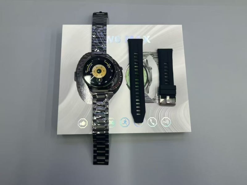 CW GT6 Smartwatch cu apeluri Bluetooth, monitorizare ritm cardiac, tensiune arterială, saturație de oxigen în sânge și monitorizare a somnului