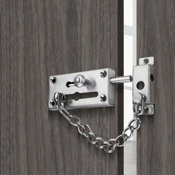 Latch with lock za vrata, površinski montiran, nehrđajući čelik, otporan na krađu, moderan minimalistički dizajn