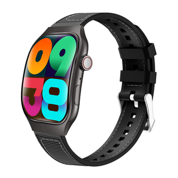 Smartwatch s meraním srdcového tepu, spánku, krvného tlaku a saturácie kyslíkom; meranie telesnej teploty, krokomer, Bluetooth, vodotesný, výdrž až 7 dní