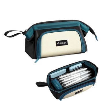 KLW Θήκη μολυβιών με ευρύ άνοιγμα, ειδικός σχεδιασμός, κομψή εμφάνιση, μεγάλη χωρητικότητα, Oxford υλικό, για μαθητές γυμνασίου και λυκείου