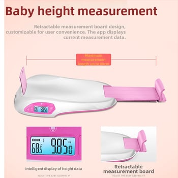 Xiangshan okos babamérleg — elektromos mérleg újszülötteknek, súly- és magasságmérés, Bluetooth, alkalmazással