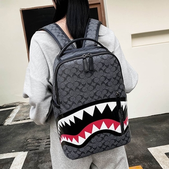 Ruksak s kariranim uzorkom, PU materijal, 20–35L, vodootporan, naramenice s zračnim jastukom — unisex, gradski stil