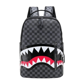 Ruksak s kariranim uzorkom, PU materijal, 20–35L, vodootporan, naramenice s zračnim jastukom — unisex, gradski stil