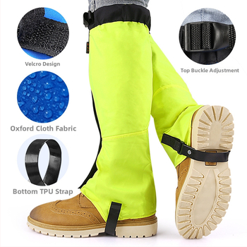 Rozšírené vonkajšie viacúčelové návleky na nohy pre turistiku a lyžovanie, priedušné a proti piesku i hmyzu; materiál: polyester, suchý zips, TPU