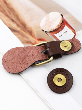 Αξεσουάρ τσάντας από γνήσιο δέρμα - Οβάλ αγκράφα, patchwork σχέδιο, δι-στρωματικό δέρμα, προσαρμόσιμο, άνοιξη 2024