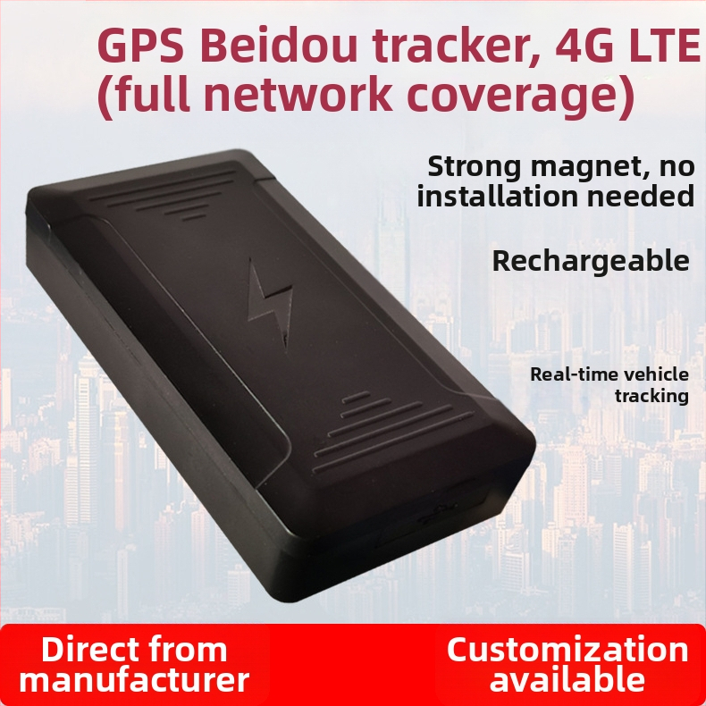 Vozni Beidou GPS lokator za praćenje imovine: točnost pozicioniranja 5 m, alarmni načini: vibracije, geofence i prekoračenje brzine, dimenzije 104×56×24 mm, vodootporan, magnetsko pričvršćivanje