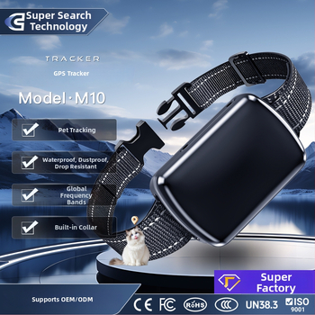 4G GPS локатор за домашни любимци (котки и кучета), IP68 водоустойчив, GPS точност 5 м, модел M10, батерия 72 часа, аларми: вибрация, мобилно уведомление и аларма за ограда