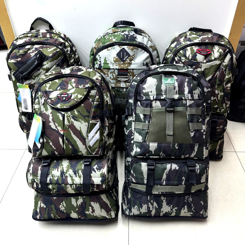 Utazó hátizsák 20–35L nylonból, Uniszex, Légáteresztő, Ütésálló, Utcai stílus