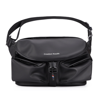 Muška chest bag preko ramena – PU materiјal, poliester podstava, funkcija pohrane, jednobojni uzorak