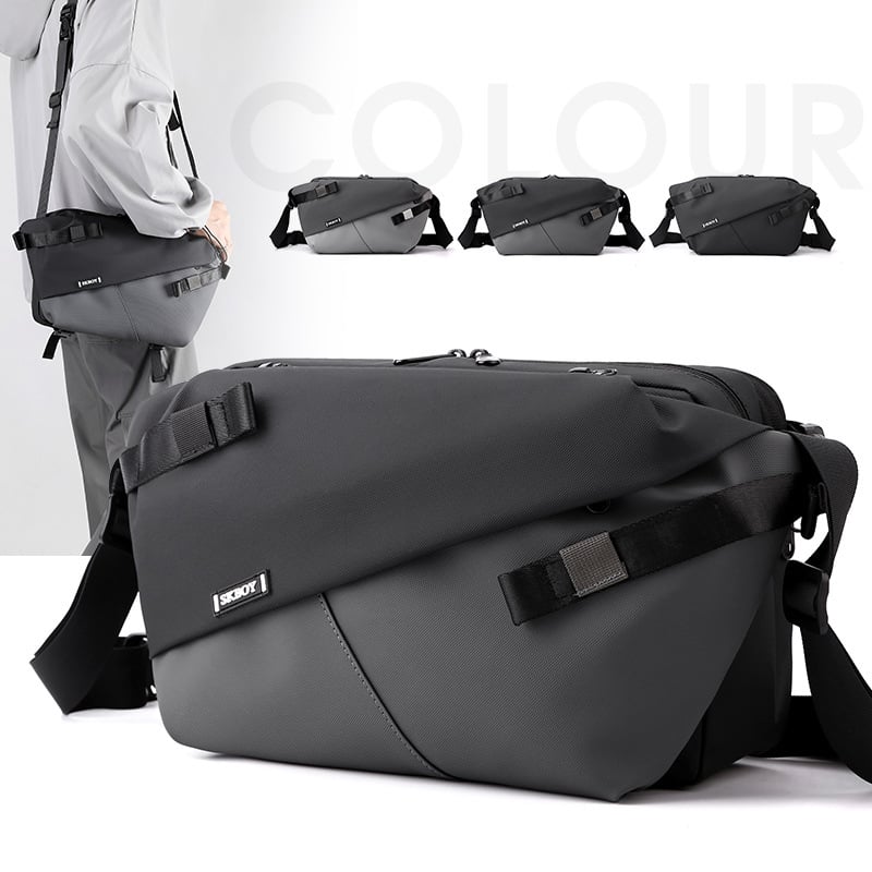 Muška crossbody torba za poslovna putovanja, PU materijal, otporna na habanje, proširiva, olakšava nošenje