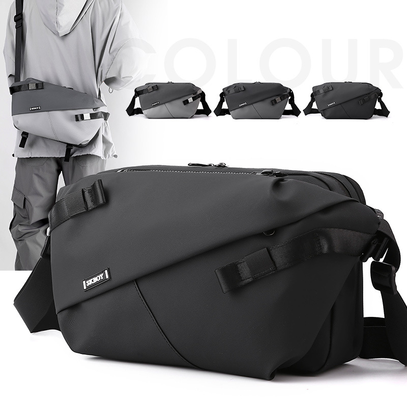 Muška crossbody torba za poslovna putovanja, PU materijal, otporna na habanje, proširiva, olakšava nošenje