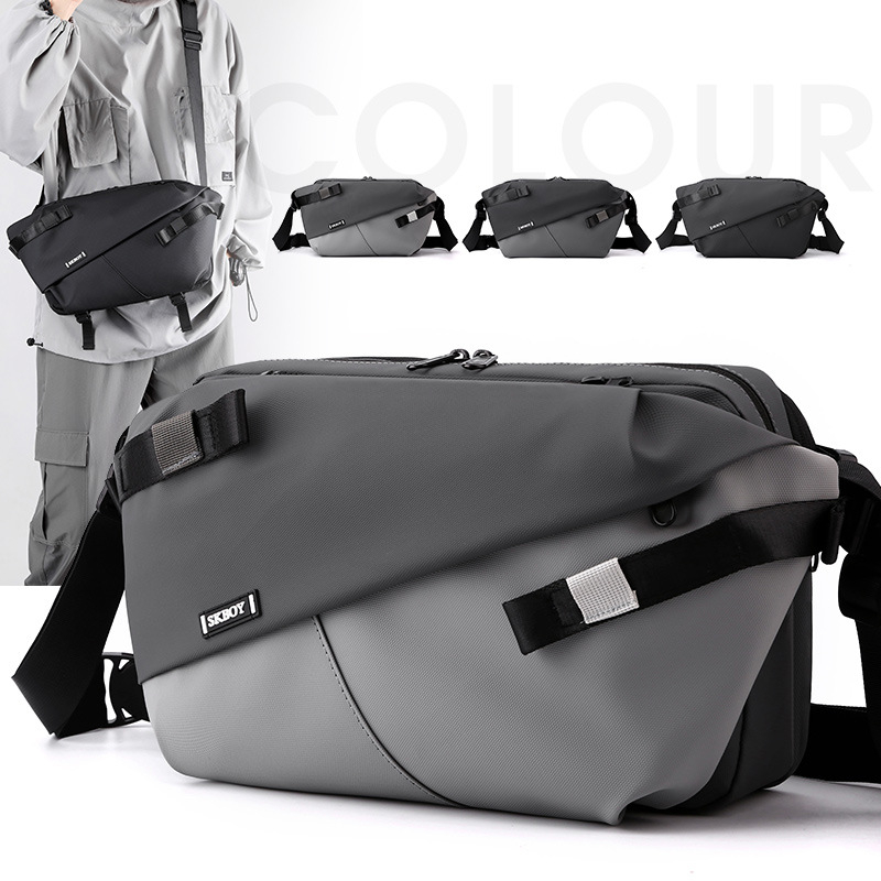 Muška crossbody torba za poslovna putovanja, PU materijal, otporna na habanje, proširiva, olakšava nošenje