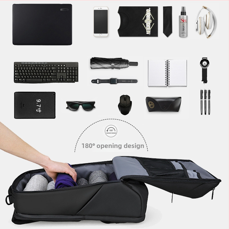 Ruksak TW1030: Oxford platno, vodootporan, zaštita od krađe, zakrivljeni rameni pojas (36-55 L; Oxford platno; vodootporan; zaštita od krađe; zakrivljeni rameni pojas)