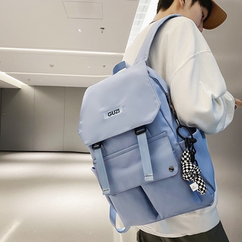 Školska torba korejskog stila velikog kapaciteta s preklopom, unisex, najlon, 20-35 L