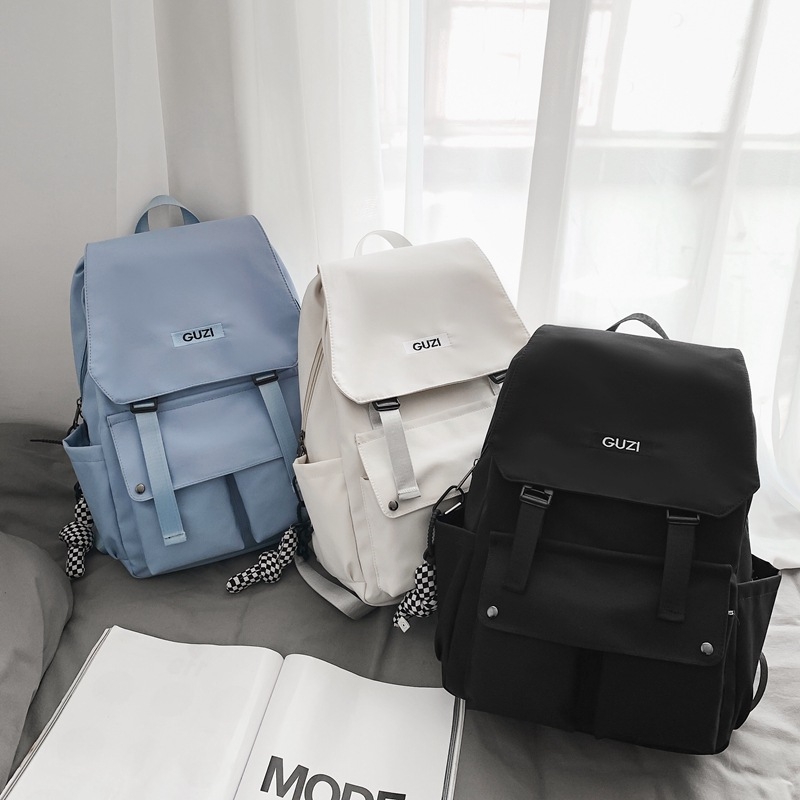 Školska torba korejskog stila velikog kapaciteta s preklopom, unisex, najlon, 20-35 L