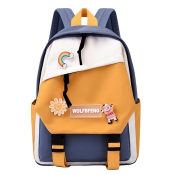 Унисекс раница за ученици от първи до шести клас, Oxford плат, водоустойчива и износоустойчива, презрамки с въздушна подложка, принт с букви, подплата от полиестер