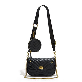 ANNMUU crossbody torba | PU materijal, vodoravni kvadratni oblik, preklopno otvaranje, unutarnji pretinci: džep sa zipom, džep za telefon, džep za ID, poliester podstava