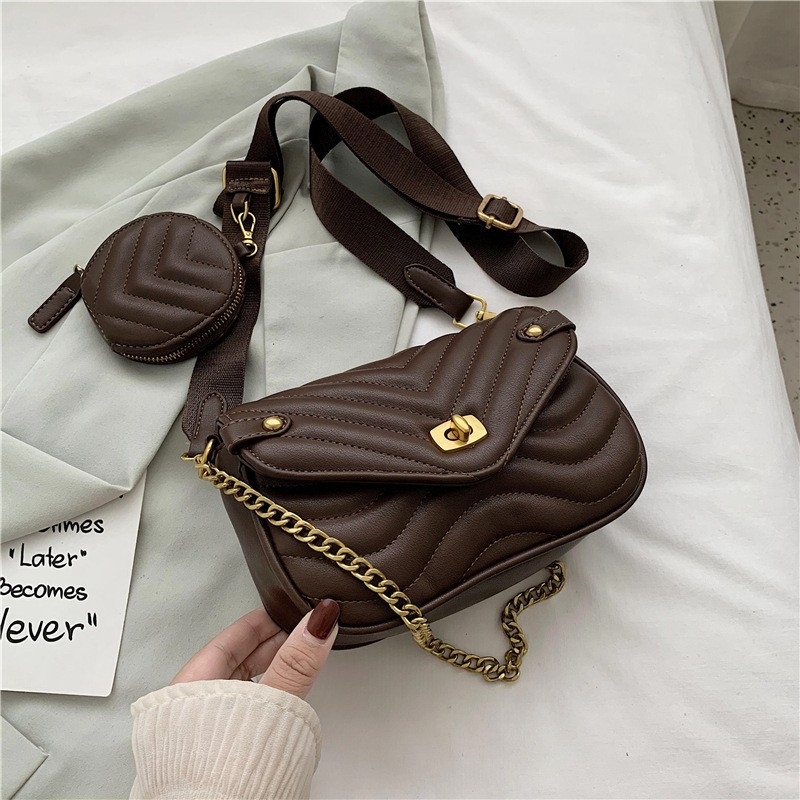 ANNMUU crossbody torba | PU materijal, vodoravni kvadratni oblik, preklopno otvaranje, unutarnji pretinci: džep sa zipom, džep za telefon, džep za ID, poliester podstava
