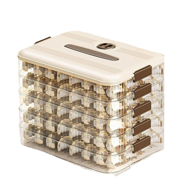 Κουτί αποθήκευσης ντάμπλινγκ, πολύ-επίπεδη σχεδίαση, υλικό PP, απλός και μοντέρνος σχεδιασμός, θήκη διατήρησης φαγητού