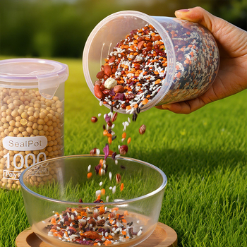 Ke wanhong Prozirna zatvorena posuda za hranu za užinu i žitarice — Plastika, okrugla, 501–800 ml, Moderan minimalistički stil