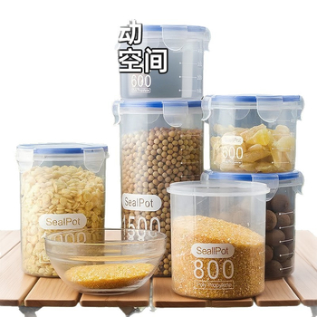 Ke wanhong Prozirna zatvorena posuda za hranu za užinu i žitarice — Plastika, okrugla, 501–800 ml, Moderan minimalistički stil