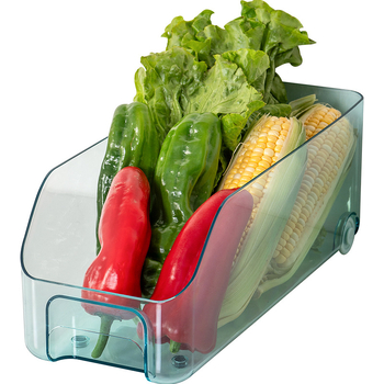 Cutie de depozitare pentru frigider — design modern minimalist; plastic alimentar transparent; etanșare pentru prospețime; potrivită pentru depozitarea legumelor și ouălor; marca Yimijia