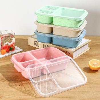 Кутия за обяд, пластмасова, квадратна, капацитет 1–2 л, единичен слой, не е подходяща за микровълнова печка