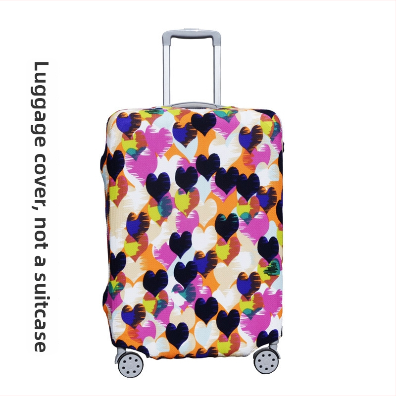 Ochranný obal na batožinu s elastickým srdcovým dizajnom – polyester, značka ODBIC, licencovateľná súkromná značka, doplnky na batožinu