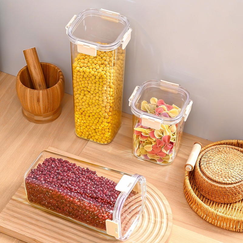 Πλαστικό ορθογώνιο κουτί συντήρησης τροφίμων, σφραγισμένο, 501–800 ml