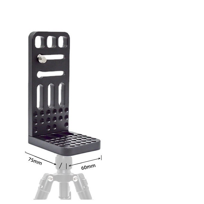 Плоча за бързо освобождаване за камера, L-образна, универсална за DSLR и безогледални камери, алуминиева сплав, товар 2-5 кг, тегло 0,128 кг