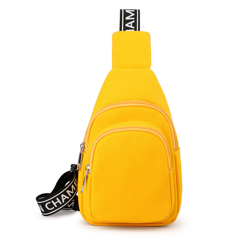 Dječja platnena crossbody torba, unisex, lagana, otporna na habanje, bez podstavke, jednofarbeni uzorak, proljeće 2024