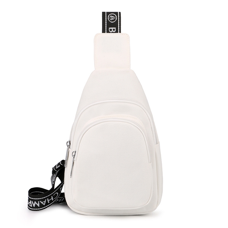 Dječja platnena crossbody torba, unisex, lagana, otporna na habanje, bez podstavke, jednofarbeni uzorak, proljeće 2024