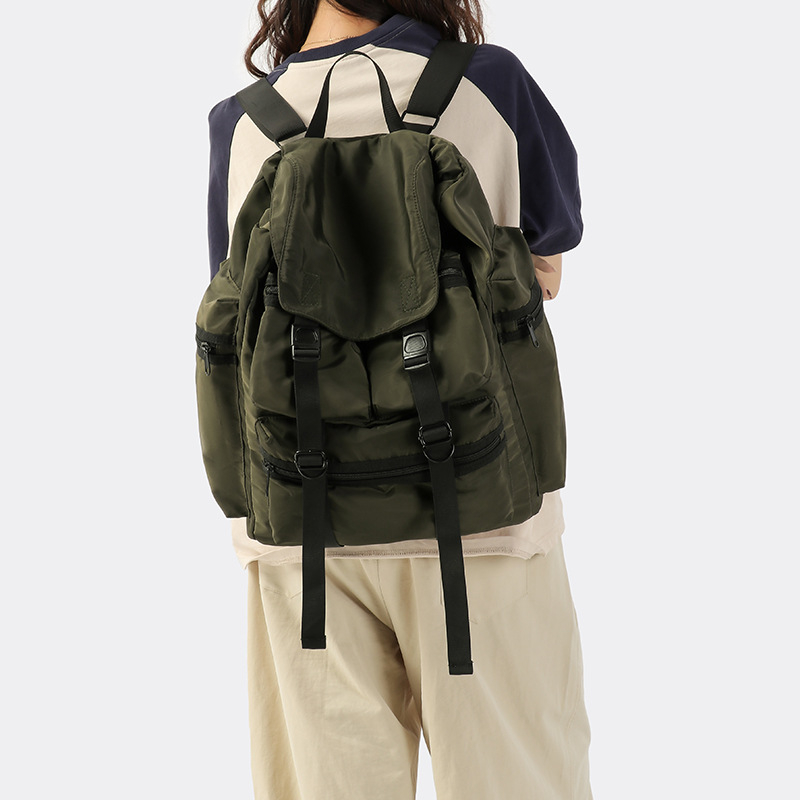 Torba s vrpcama u street stilu, funkcionalan dizajn, kapacitet 20–35 L, najlon materijal, prozračna i vodootporna, kompatibilna s 10-inčnim prijenosnim računalom, unisex putna torba, JUST A MAN