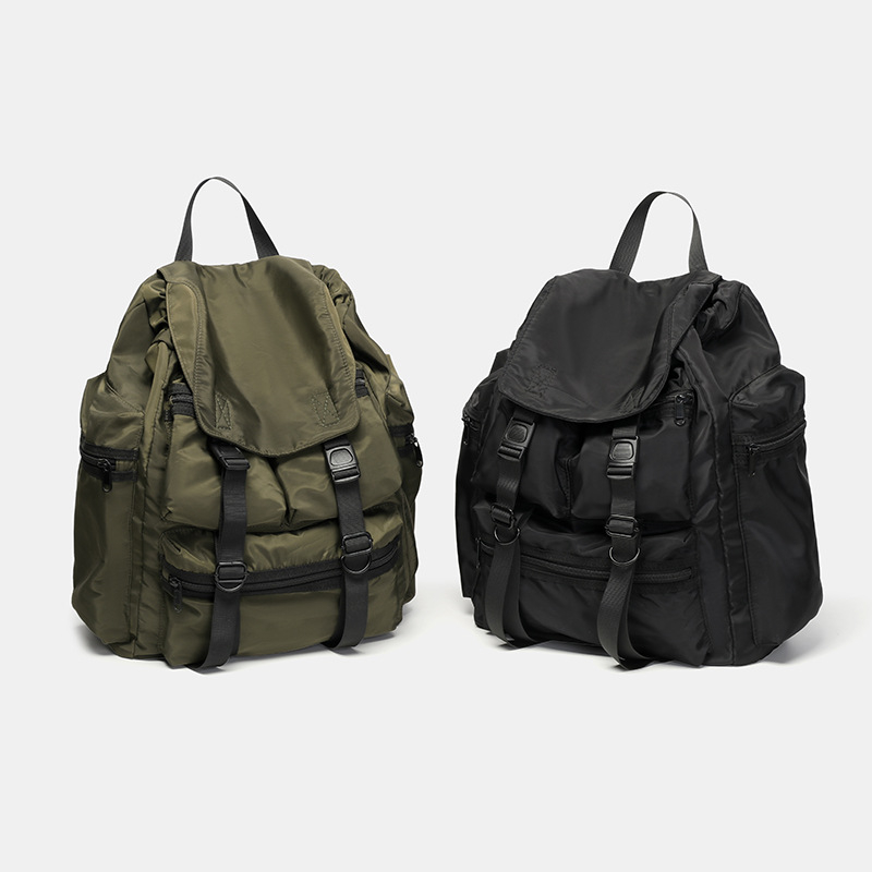 Torba s vrpcama u street stilu, funkcionalan dizajn, kapacitet 20–35 L, najlon materijal, prozračna i vodootporna, kompatibilna s 10-inčnim prijenosnim računalom, unisex putna torba, JUST A MAN