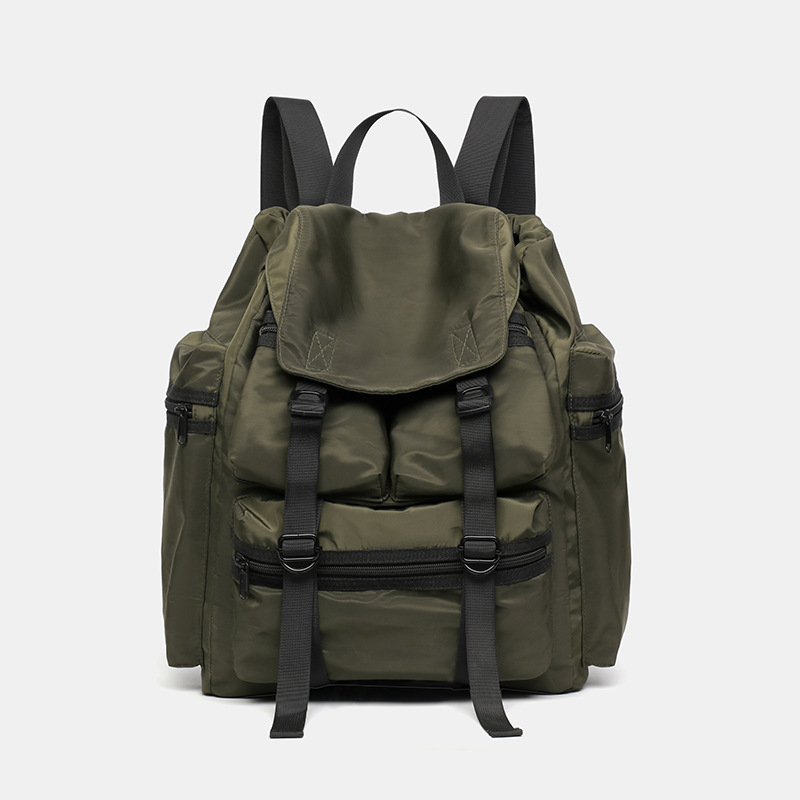 Torba s vrpcama u street stilu, funkcionalan dizajn, kapacitet 20–35 L, najlon materijal, prozračna i vodootporna, kompatibilna s 10-inčnim prijenosnim računalom, unisex putna torba, JUST A MAN